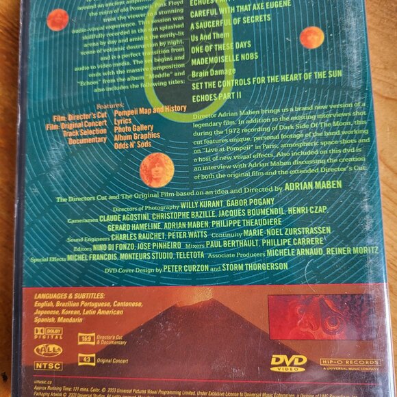 New in Sealed packaging PINK FLOYD LIVE AT POMPEII DIRECTORS CUT DVD - Picture 2 of 2
